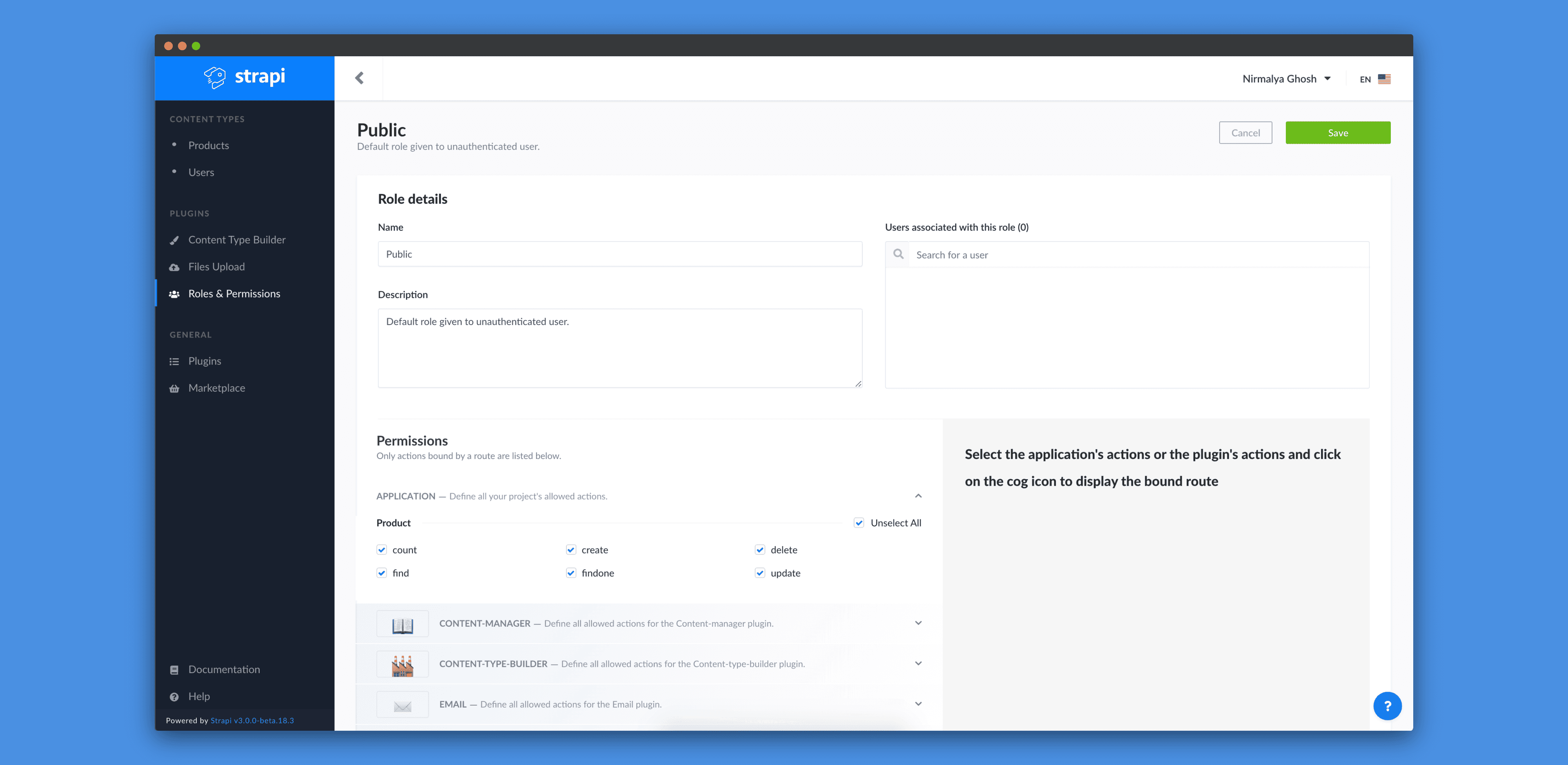 Update permissions for Product content-type