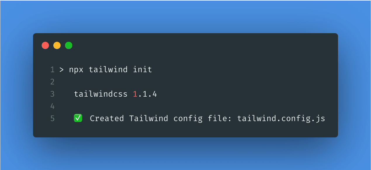 Generating the Tailwind config file